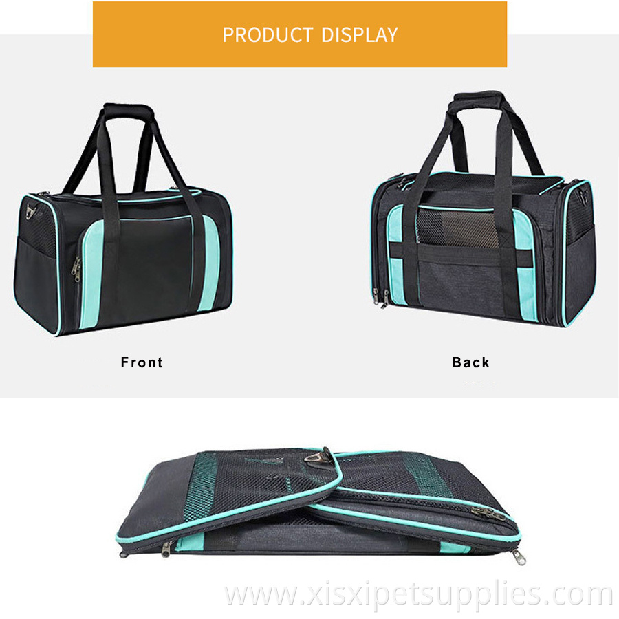 Portable Pet Travel Carrier Bag Traveling Locking Safety Zippers Pet Cage Bag Dogs or Cats folding fabric pet dog cat carrier